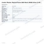 Cooler Master MasterFrame 600 Mesh ARGB Silver E-ATX Mid Tower Case