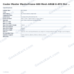 Cooler Master MasterFrame 600 Mesh ARGB E-ATX Mid Tower Case