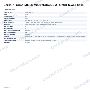 Corsair Frame 5000D Workstation E-ATX Mid Tower Case