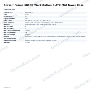 Corsair Frame 5000D Workstation E-ATX Mid Tower Case