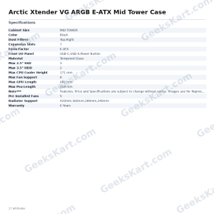 Arctic Xtender VG ARGB E-ATX Mid Tower Case