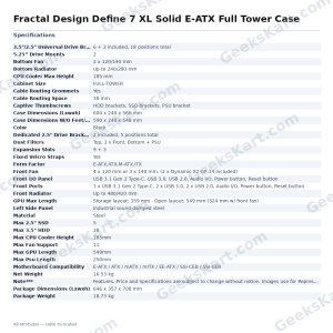Fractal Design Define 7 XL Solid E-ATX Full Tower Case