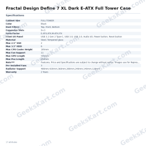 Fractal Design Define 7 XL Dark E-ATX Full Tower Case