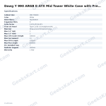 Dawg Y 990 ARGB E-ATX Mid Tower White Case with Pre-installed 360mm AIO Cooler