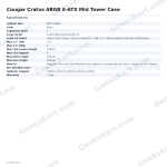 Cougar Cratus ARGB E-ATX Mid Tower Case