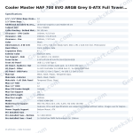 Cooler Master HAF 700 EVO ARGB Grey E-ATX Full Tower Case