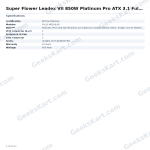 Super Flower Leadex VII 850W Platinum Pro ATX 3.1 Fully Modular SMPS