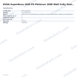 EVGA SuperNova 1000 P5 Platinum 1000 Watt Fully Modular Smps