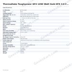 Thermaltake Toughpower GF3 1350 Watt Gold ATX 3.0 Fully Modular SMPS