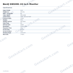 BenQ GW2491 24 Inch Monitor
