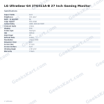 LG UltraGear G4 27G411A-B 27 Inch Gaming Monitor
