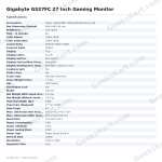 Gigabyte GS27FC 27 Inch Gaming Monitor