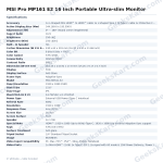 MSI Pro MP161 E2 16 Inch Portable Ultra-slim Monitor