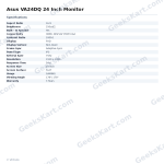 Asus VA24DQ 24 Inch Monitor