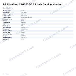 LG UltraGear 24GS65F-B 24 Inch Gaming Monitor