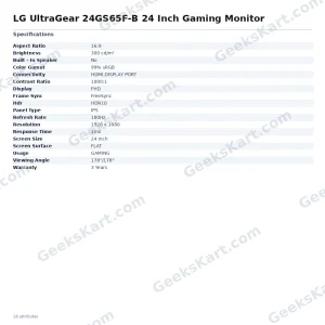 LG UltraGear 24GS65F-B 24 Inch Gaming Monitor