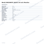 BenQ GW2490TC White 24 Inch Monitor