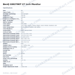 BenQ GW2790T 27 Inch Monitor