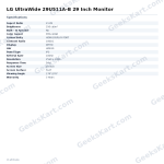 LG UltraWide 29U511A-B 29 Inch Monitor