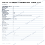 Samsung Odyssey G4 LS27BG400EWXXL 27 Inch Gaming Monitor