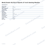BenQ Zowie XL2731 E-Sports 27 Inch Gaming Monitor