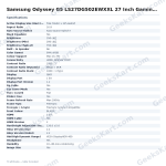 Samsung Odyssey G5 LS27DG502EWXXL 27 Inch Gaming Monitor