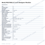 BenQ PD2705Q 27 Inch Designer Monitor