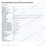 BenQ RD240Q 24 Inch Professional Monitor