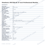 ViewSonic VP2756-4K 27 Inch Professional Monitor