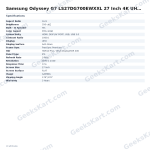 Samsung Odyssey G7 LS27DG700EWXXL 27 Inch 4K UHD Gaming Monitor