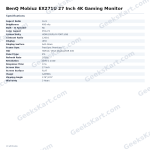 BenQ Mobiuz EX271U 27 Inch 4K Gaming Monitor