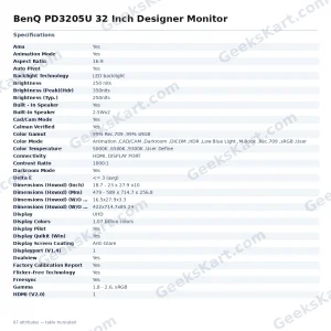 BenQ PD3205U 32 Inch Designer Monitor