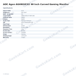 AOC Agon AG493UCX2 49 Inch Curved Gaming Monitor