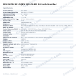 MSI MPG 341CQPX QD-OLED 34 Inch Monitor