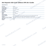 Ant Esports ICE-C120 120mm Low-Profile CPU Air Cooler for SFF Builds