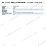 Ant Esports ICEStorm-240 ARGB CPU Liquid Cooler with Temperature Display