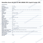 Gamdias Aura GL240 V2 WH ARGB CPU Liquid Cooler (White)