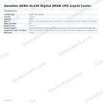 Gamdias AURA GL240 Digital ARGB CPU Liquid Cooler