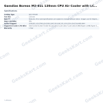 Gamdias Boreas M2-61L 120mm CPU Air Cooler with LCD Display