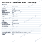 Deepcool LT240 WH ARGB CPU Liquid Cooler (White)