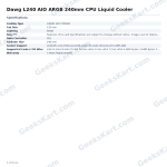 Dawg L240 AIO ARGB 240mm CPU Liquid Cooler