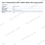 Lian Li Hydroshift II LCD-C 360TL White CPU Liquid Cooler