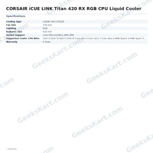 CORSAIR iCUE LINK Titan 420 RX RGB CPU Liquid Cooler