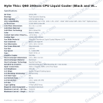 Hyte Thicc Q60 240mm CPU Liquid Cooler (Black and White)
