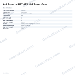 Ant Esports Si27 ATX Mid Tower Case