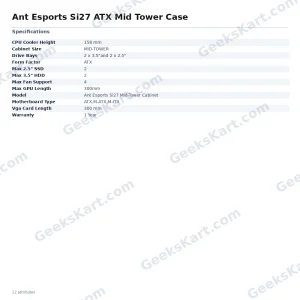Ant Esports Si27 ATX Mid Tower Case