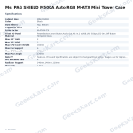 Msi PAG SHIELD M500A Auto RGB M-ATX Mini Tower Case