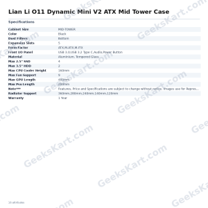 Lian Li O11 Dynamic Mini V2 ATX Mid Tower Case
