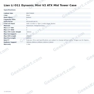 Lian Li O11 Dynamic Mini V2 ATX Mid Tower Case