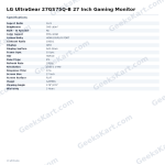 LG UltraGear 27GS75Q-B 27 Inch Gaming Monitor